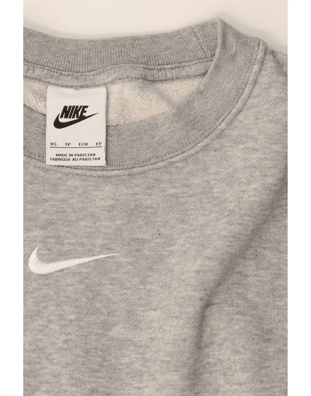 NIKE Mens Oversized Sweatshirt Jumper XS Grey Cotton Vintage Nike and Second-Hand Nike from Messina Hembry 