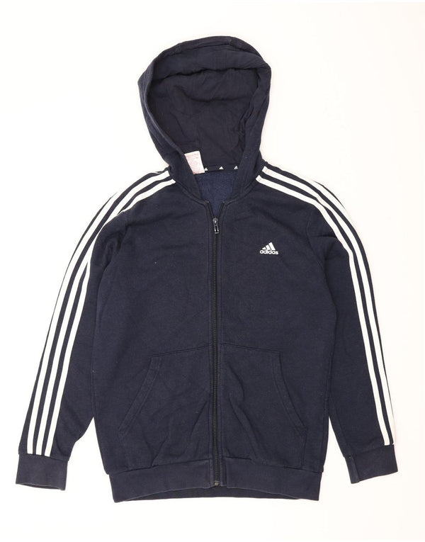 Adidas Herren Zip Hoodie Pullover Small Marineblau
