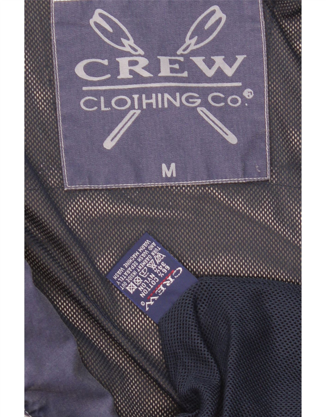 Crew Clothing Herren Bomberjacke UK 38 Mittelblaue Baumwolle
