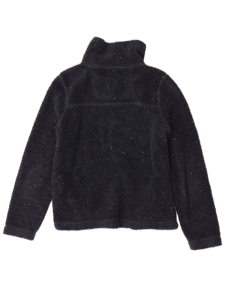 Fat Face Damen-Fleecepullover mit Reißverschluss am Hals, Größe S, Marineblau, Polyester