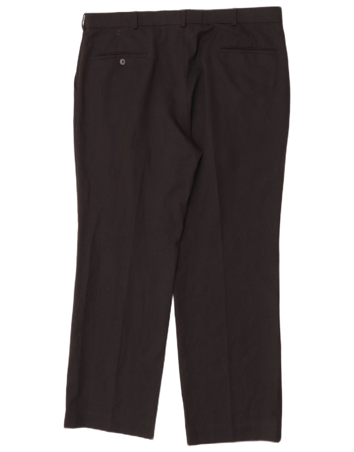 Farah Herren-Anzughose mit Pegged-Anzug, W38, L30, schwarzes Polyester
