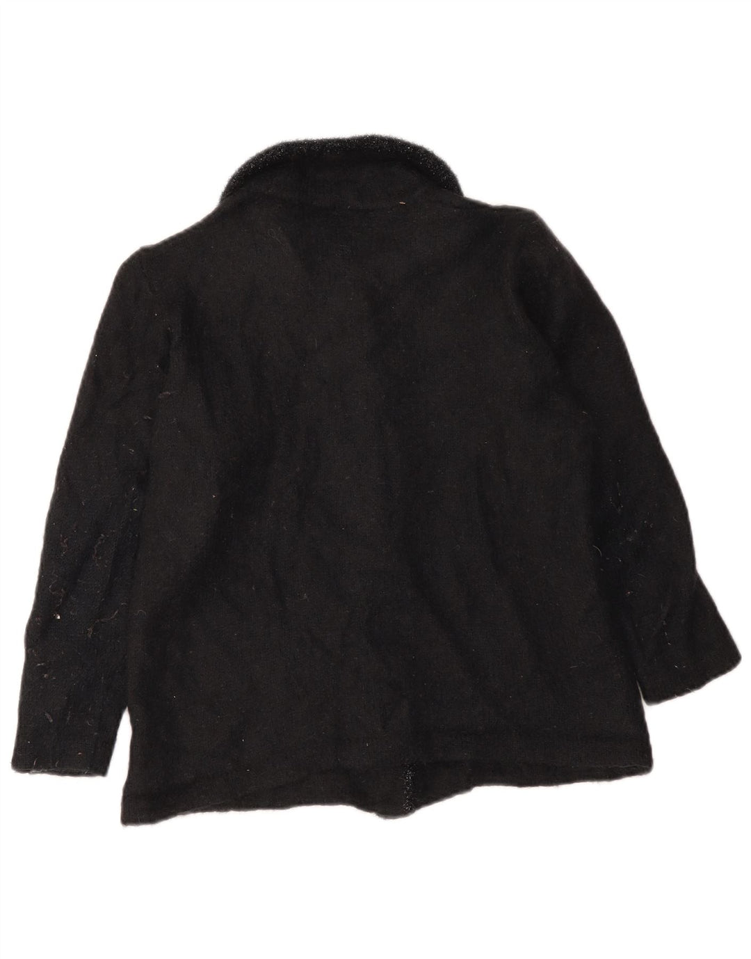 La Perla Damen-Cardigan-Pullover UK 12 Mittelschwarzes Mohair