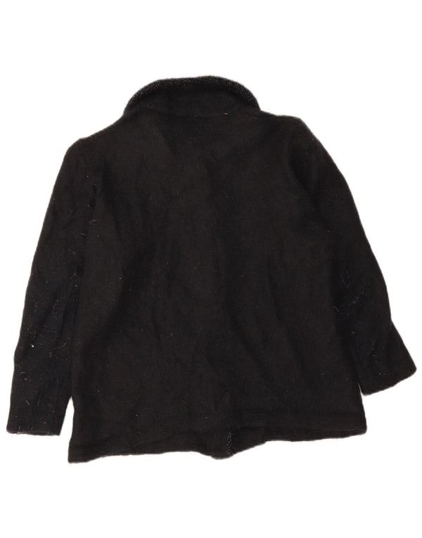 La Perla Damen-Cardigan-Pullover UK 12 Mittelschwarzes Mohair