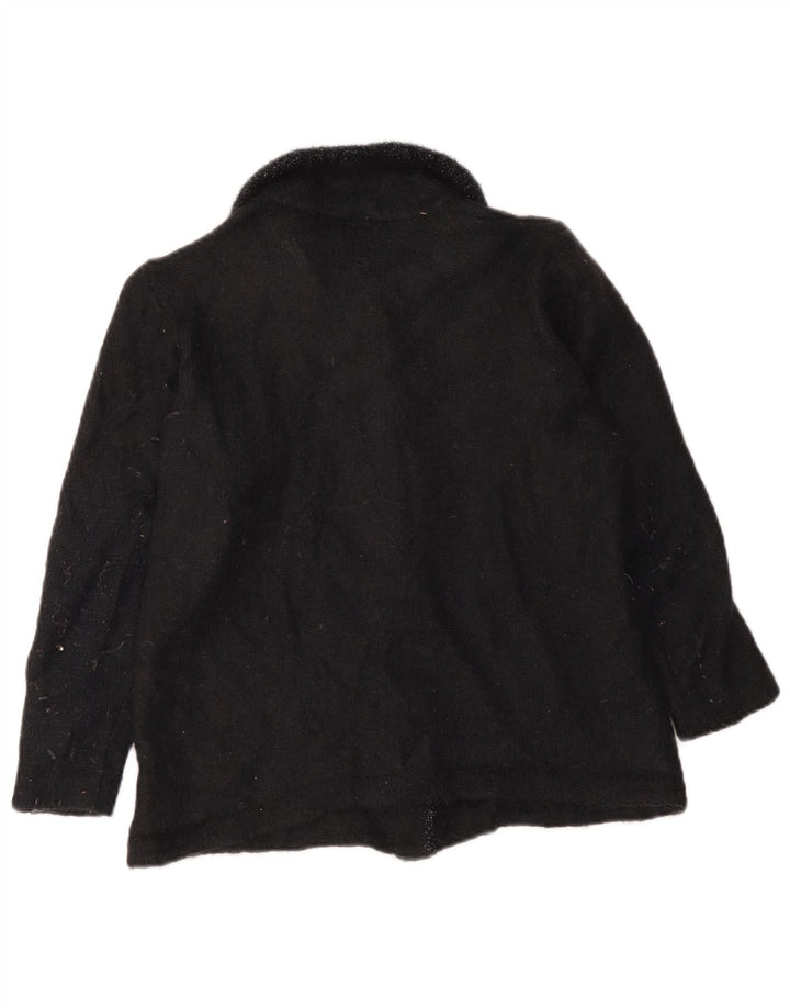 La Perla Damen-Cardigan-Pullover UK 12 Mittelschwarzes Mohair