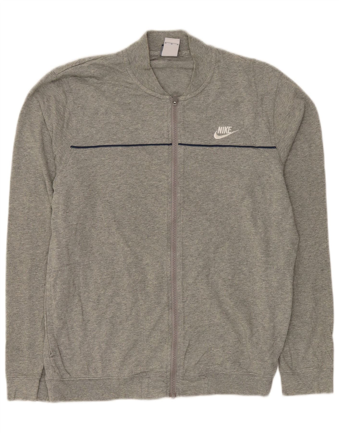 NIKE Herren-Trainingsanzug-Top-Jacke aus mittelgrauer Baumwolle