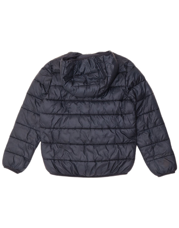 Champion Wattierte Jacke mit Kapuze für Mädchen, 11–12 Jahre, Größe L, Marineblau, Polyester