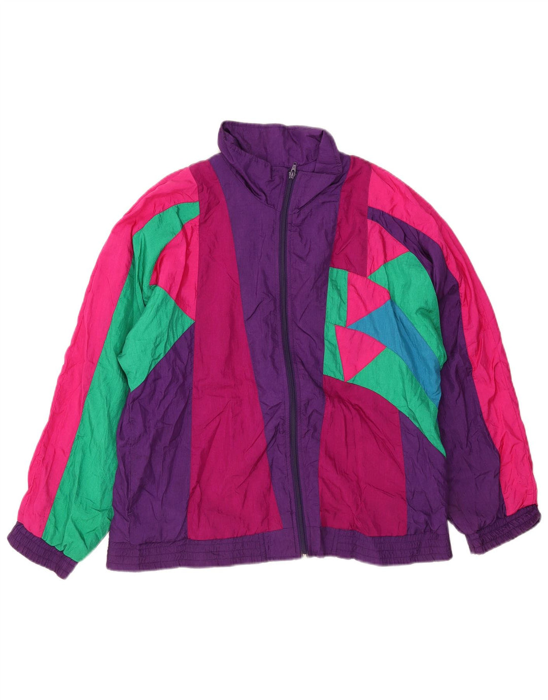 Sunterra Herren-Trainingsanzug-Oberteil, Jacke, groß, lila, Colourblock-Nylon
