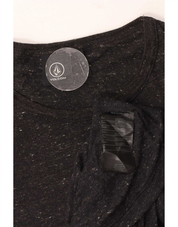 Volcom Herren T-Shirt Top Large Schwarz Gestreifte Baumwolle