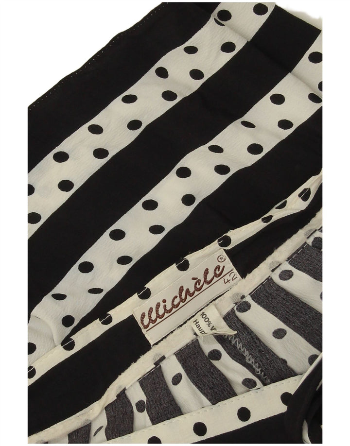 Wichele Damen ausgestellter Rock IT 42 Medium W30 Weiß gestreifte Viskose