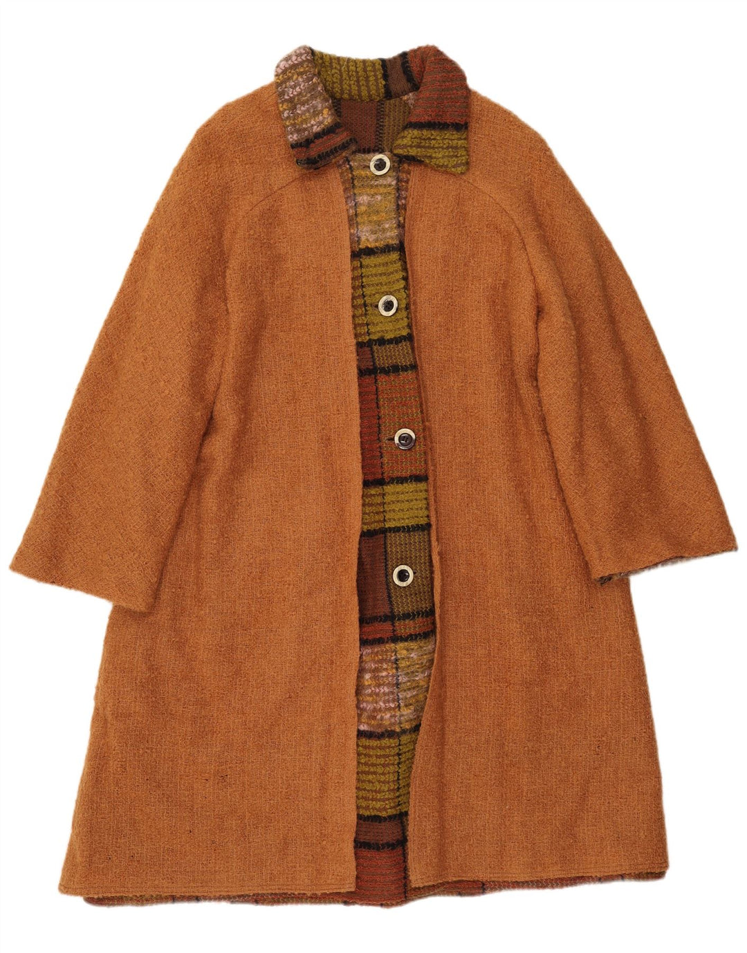 Vintage Damen Mantel UK 16 Groß Braun