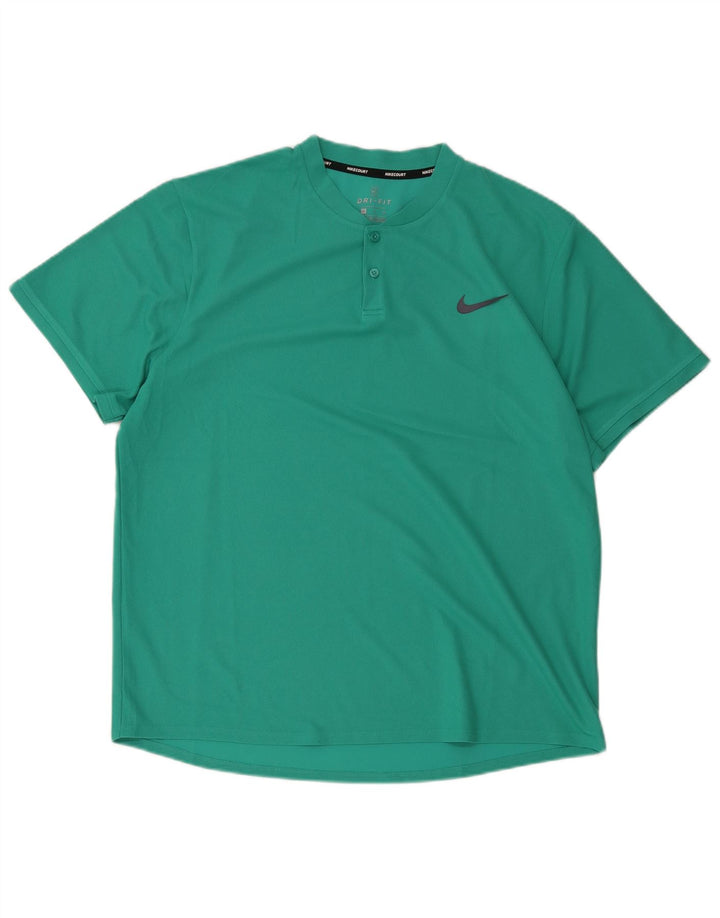 Nike Herren Dri Fit T-Shirt Top XL Grün Polyester