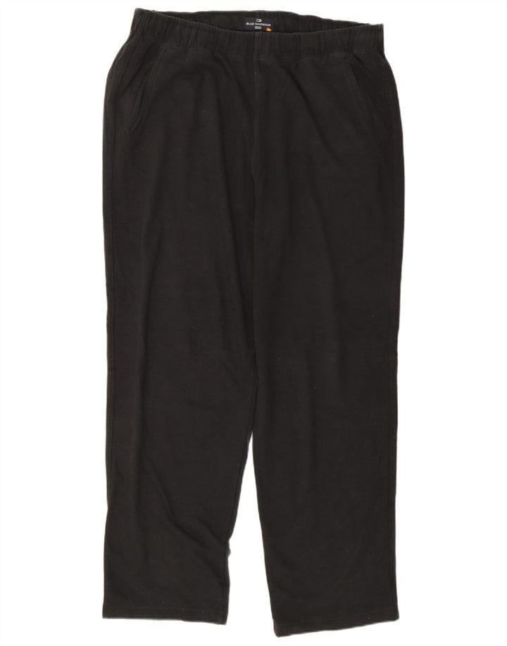 Marks & Spencer Herren Blue Harbor Trainingshose XL Schwarz Baumwolle