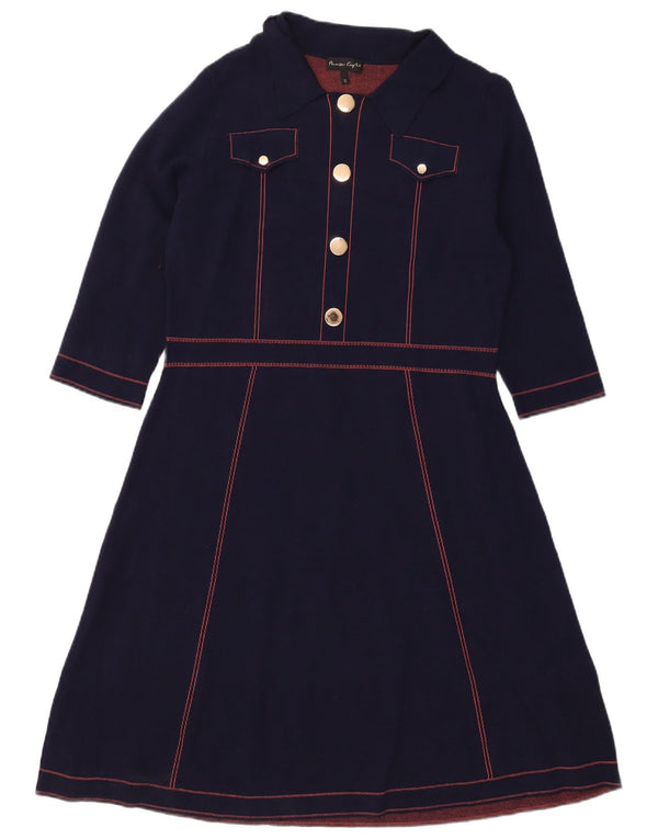 Phase Eight Damen-Kleid in A-Linie mit 3/4-Ärmeln, UK 18, XL, Marineblau, Viskose