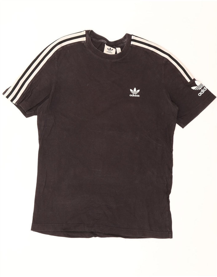 ADIDAS Herren T-Shirt Top Small Schwarz Baumwolle