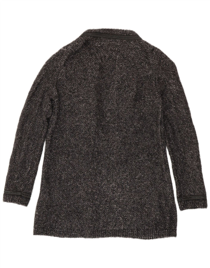 Massimo Dutti Damen Longline-Cardigan-Pullover UK 14 Mittelgrau meliert