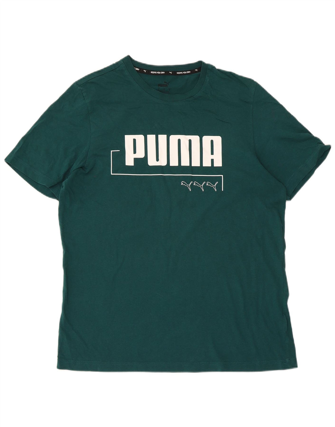 Puma Herren Grafik-T-Shirt-Oberteil Mittelgrün