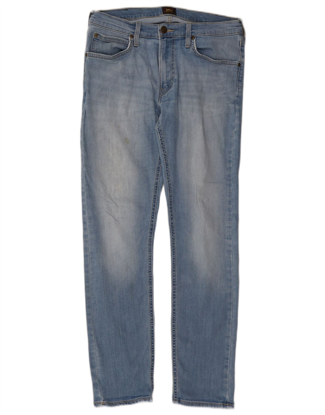 Lee Damen Luke Slim Jeans W31 L32 Blaue Baumwolle