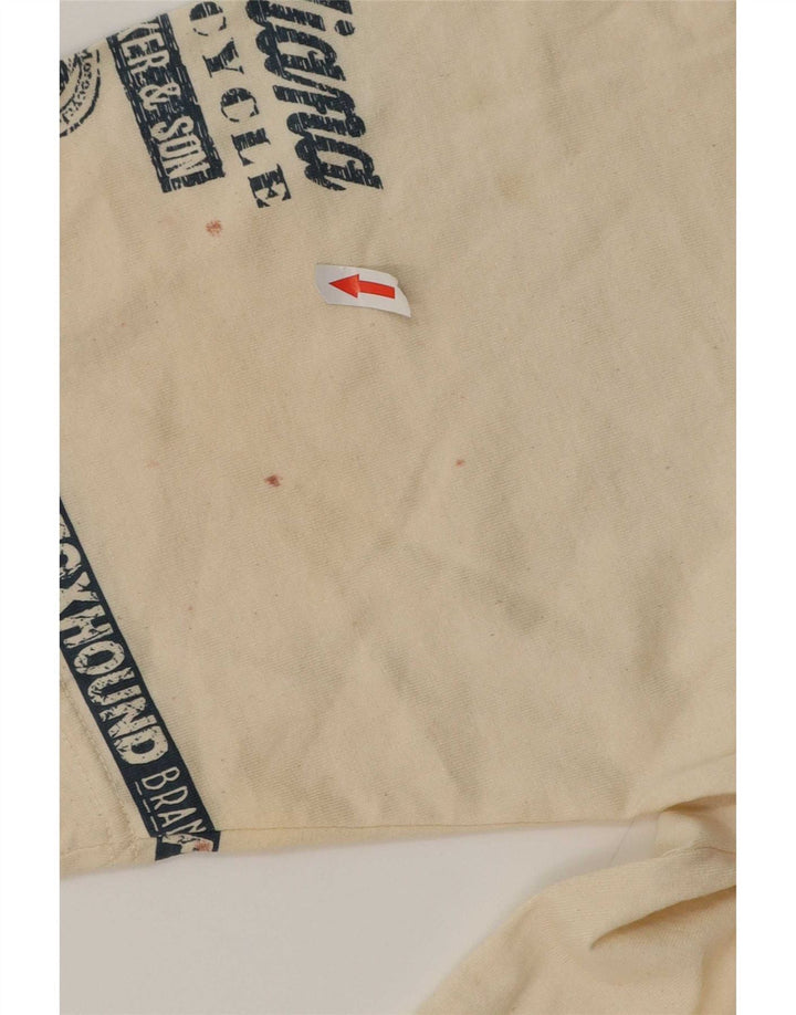 Foxhound Herren-Poloshirt mit Grafik, Mittelbeige, Baumwolle, Retro