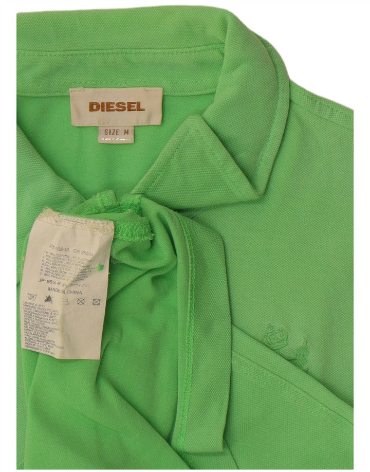 DIESEL Damen Poloshirt UK 14 Mittelgrüne Baumwolle
