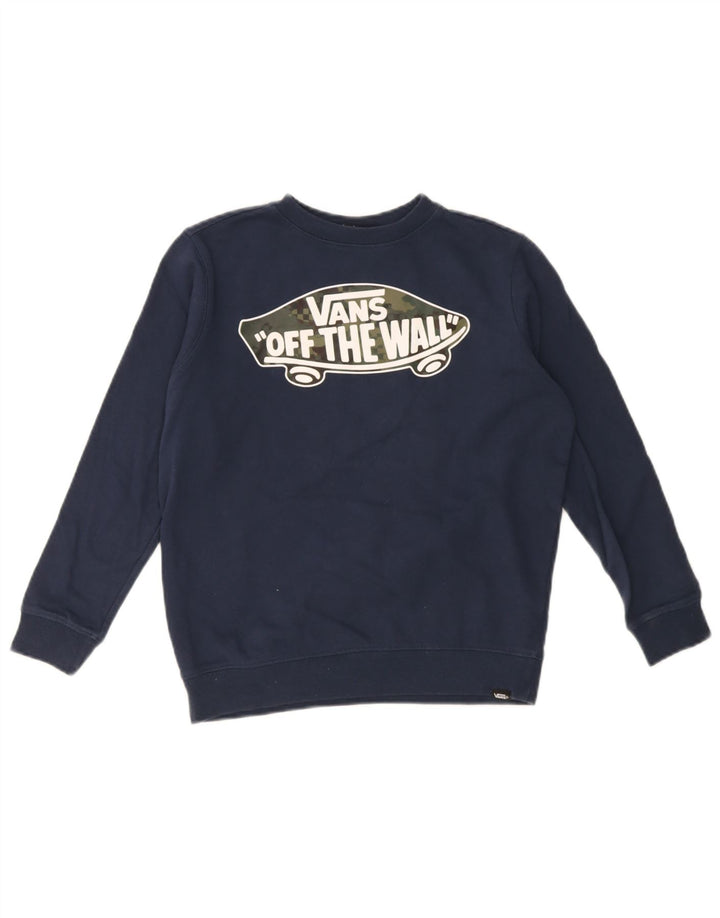 Vans Grafik-Sweatshirt für Jungen, 7–8 Jahre, Größe S, marineblau, Baumwolle