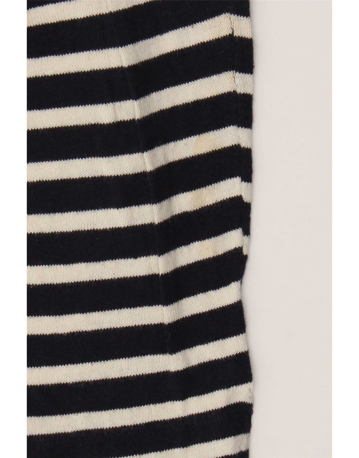 Zara Herren-Oberteil, langärmelig, groß, marineblau, gestreift, Baumwolle