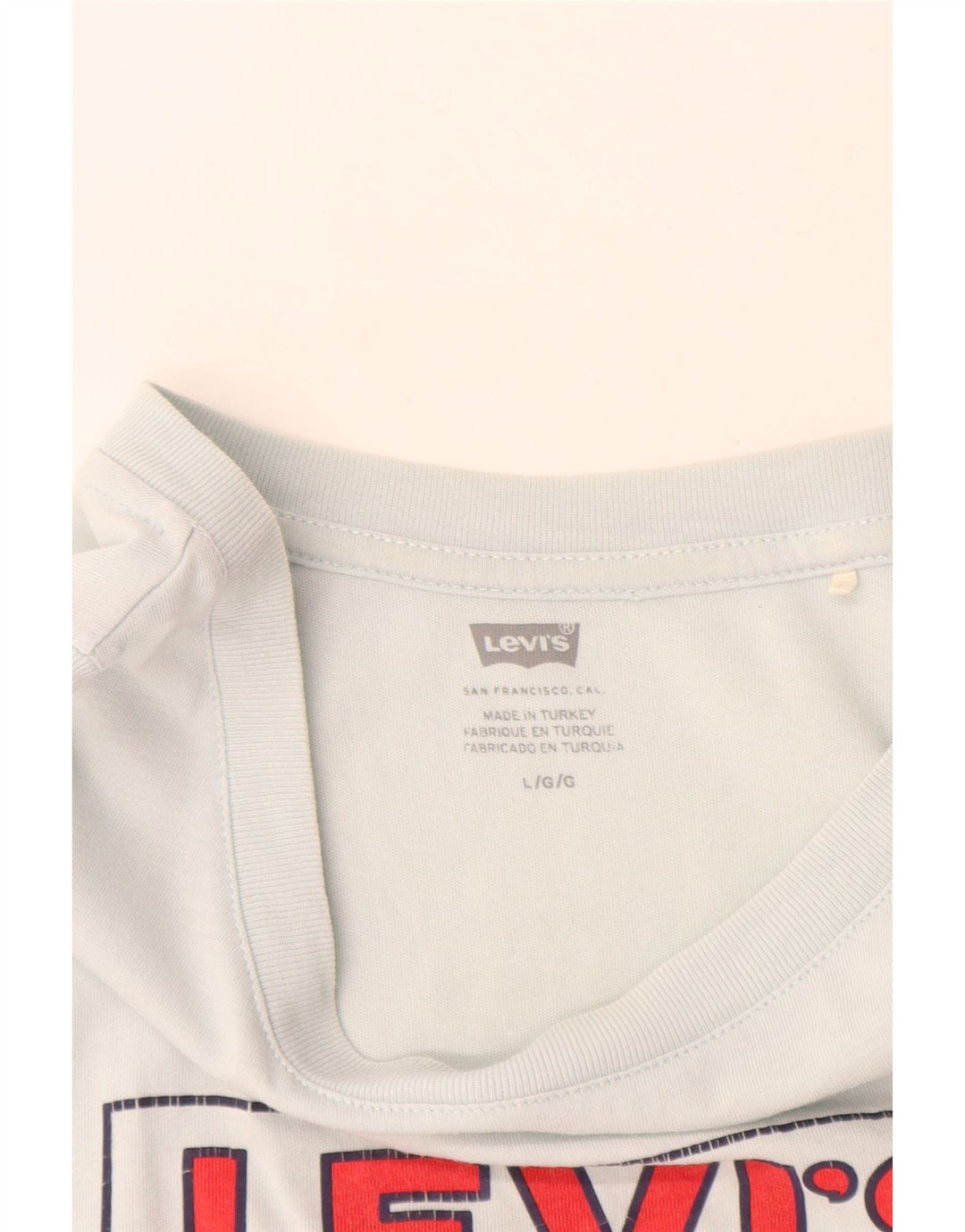 Levi's Damen Crop Graphic Vest Top UK 16 Large Blaue Baumwolle