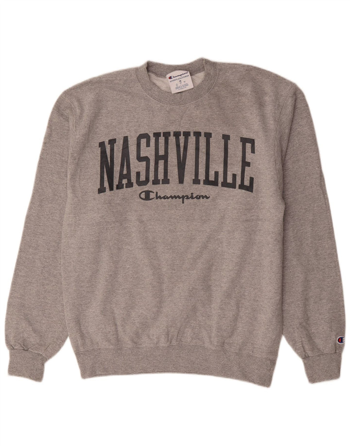 Champion Herren Nashville Graphic Sweatshirt Pullover Mittelgrau meliert