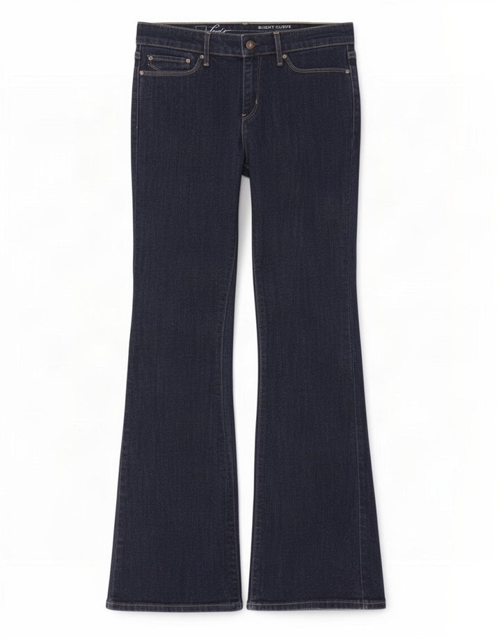 Levi's Damen Slight Curve Flared Jeans W27 L32 Marineblaue Baumwolle