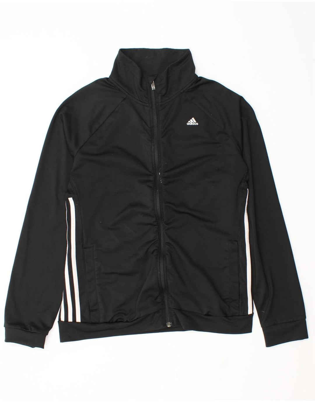 Adidas Damen Climalite Trainingsanzug Top Jacke UK 12/14 Medium Schwarz