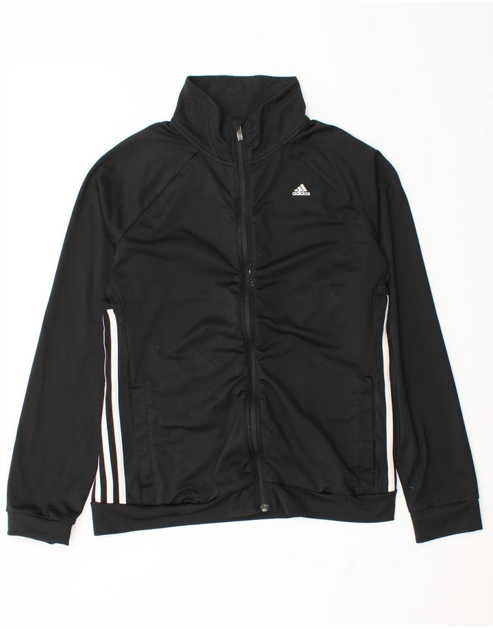 Adidas Damen Climalite Trainingsanzug Top Jacke UK 12/14 Medium Schwarz