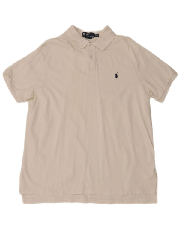Polo Ralph Lauren Herren-Hemd mit individueller Passform, 2XL, weiße Baumwolle