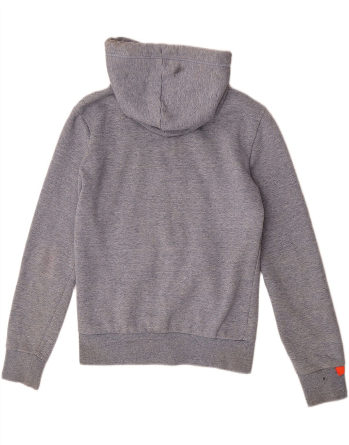 Superdry Herren-Kapuzenpullover mit Reißverschluss, Größe S, graue Baumwolle