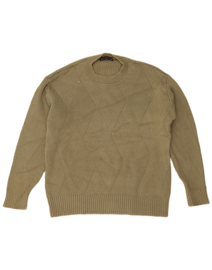 Marks & Spencer Damen-Pullover mit Rundhalsausschnitt, Gr. 14, mittleres Khaki