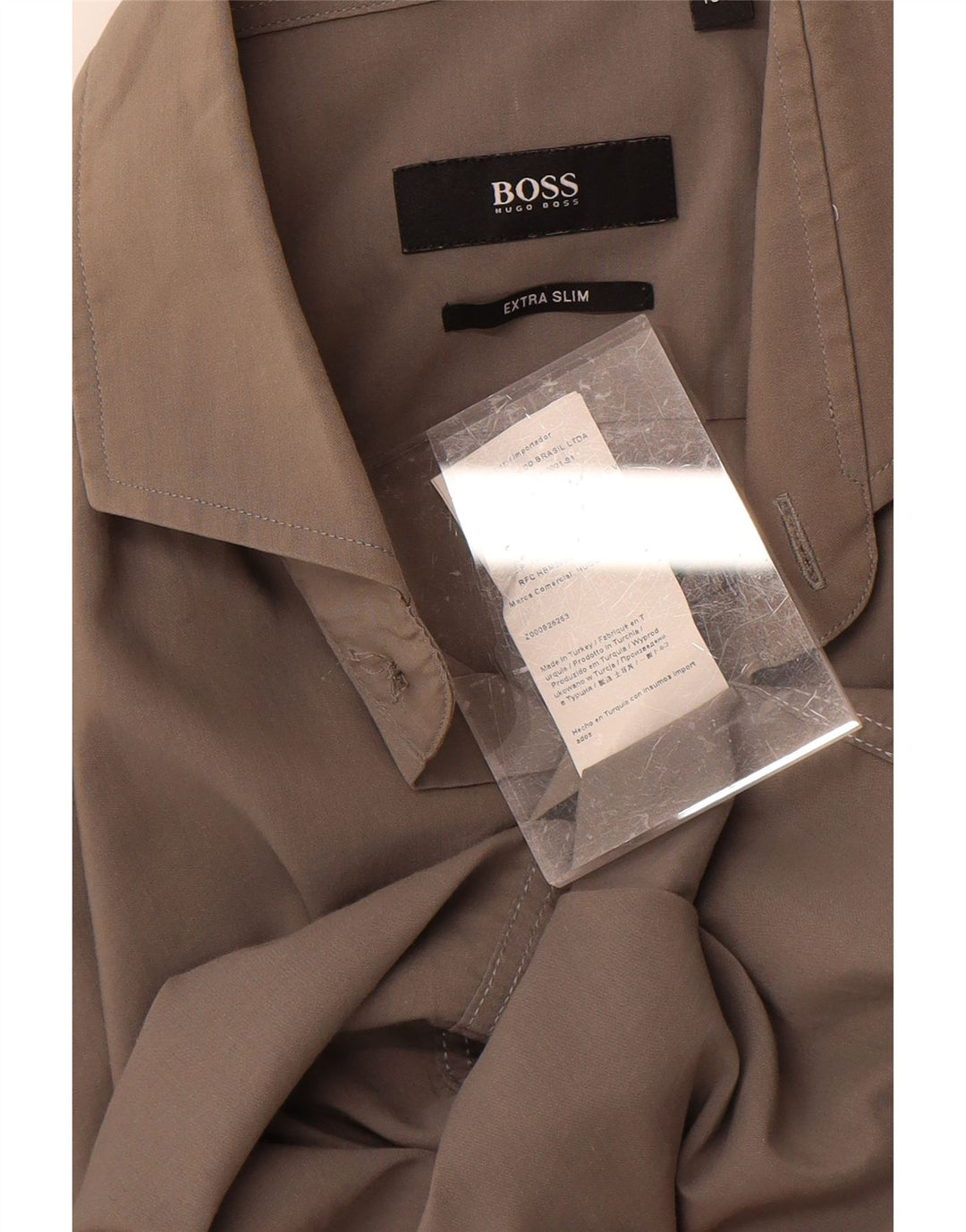 HUGO BOSS Mens Extra Slim Fit Shirt Size 15 1/2 39 Medium Grey Cotton Vintage Hugo Boss and Second-Hand Hugo Boss from Messina Hembry 
