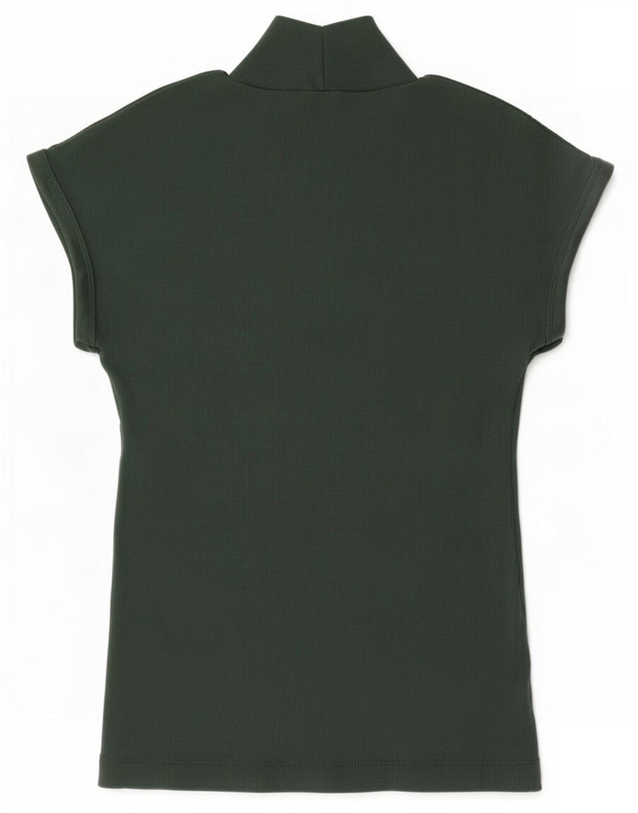 Zara Damen T-Shirt Top UK 12 Mittelgrün