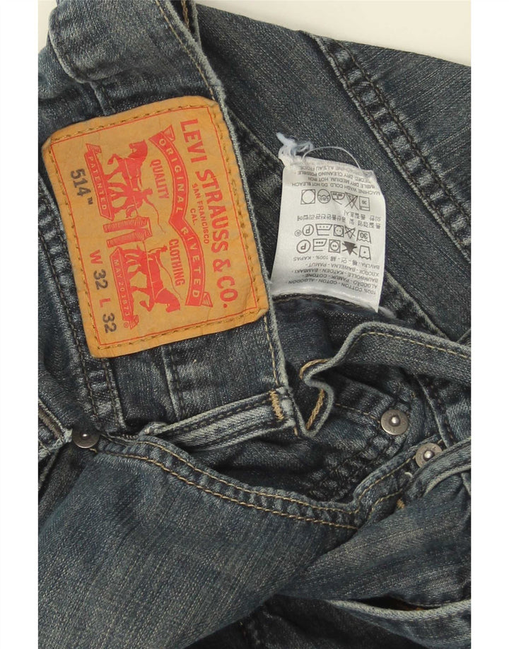 Levi's Herren 514 Straight Jeans W32 L32 Blaue Baumwolle