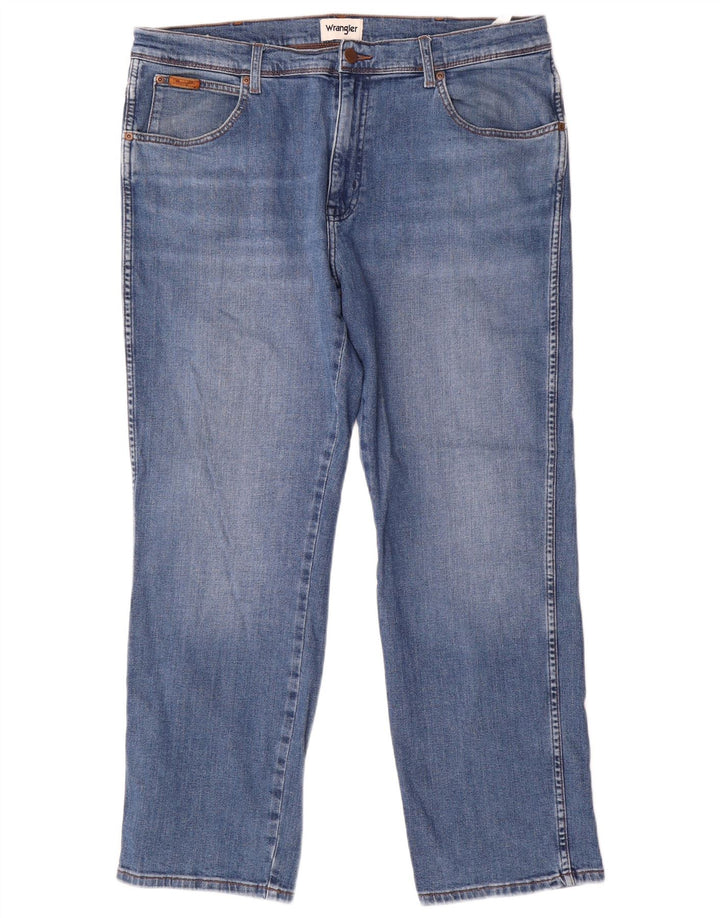 Wrangler Herren Texas Straight Jeans W38 L30 Blaue Baumwolle