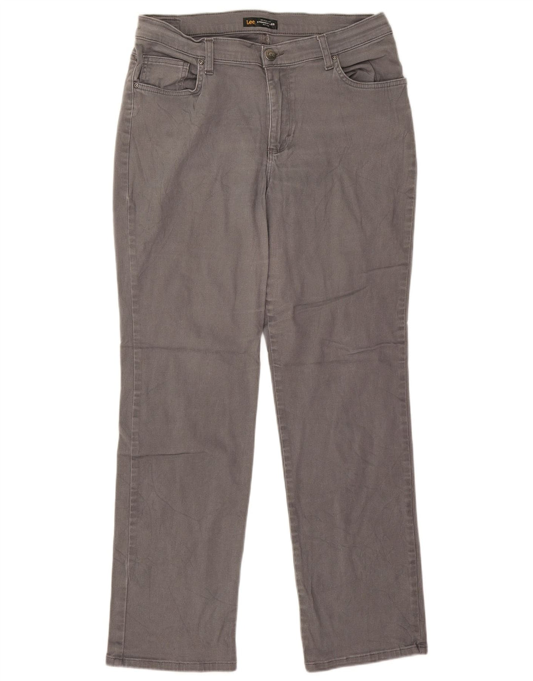 LEE Damen Mid Rise Regular Fit Straight Jeans W32 L29 Grau