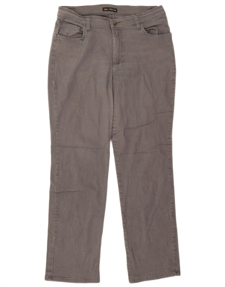 LEE Damen Mid Rise Regular Fit Straight Jeans W32 L29 Grau