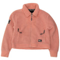 Superdry Damen Teddy Bear Übergroße Fleecejacke UK 10 Small Pink