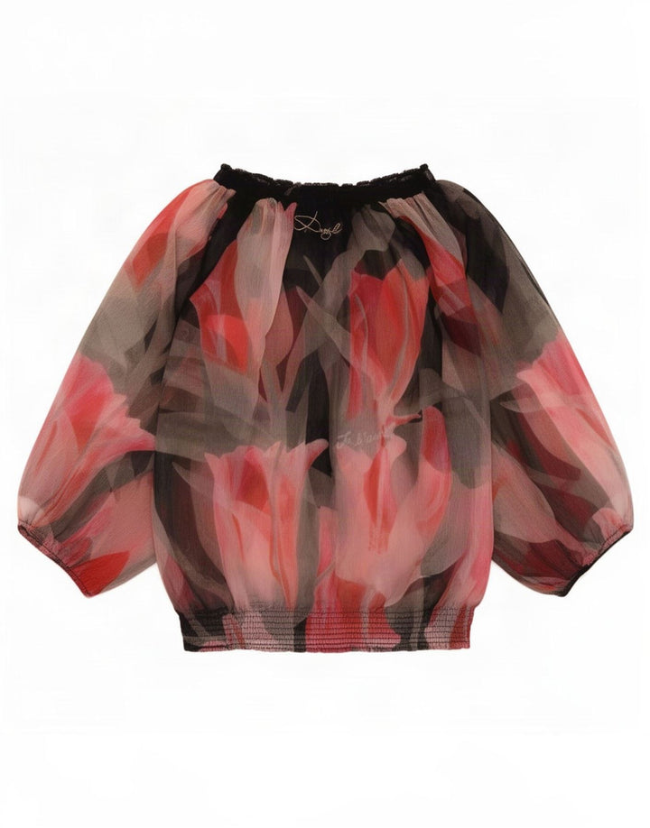 Desigual Damen-Blusenoberteil in Übergröße mit Grafik, UK 14, mittelmehrfarbig