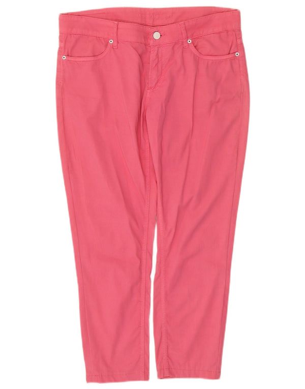 ESCADA Damen Slim Cropped-Hose EU 38 Medium W34 L24 Rosa Baumwolle