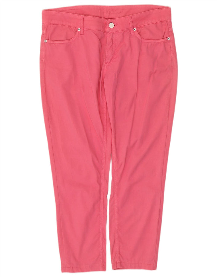 ESCADA Damen Slim Cropped-Hose EU 38 Medium W34 L24 Rosa Baumwolle
