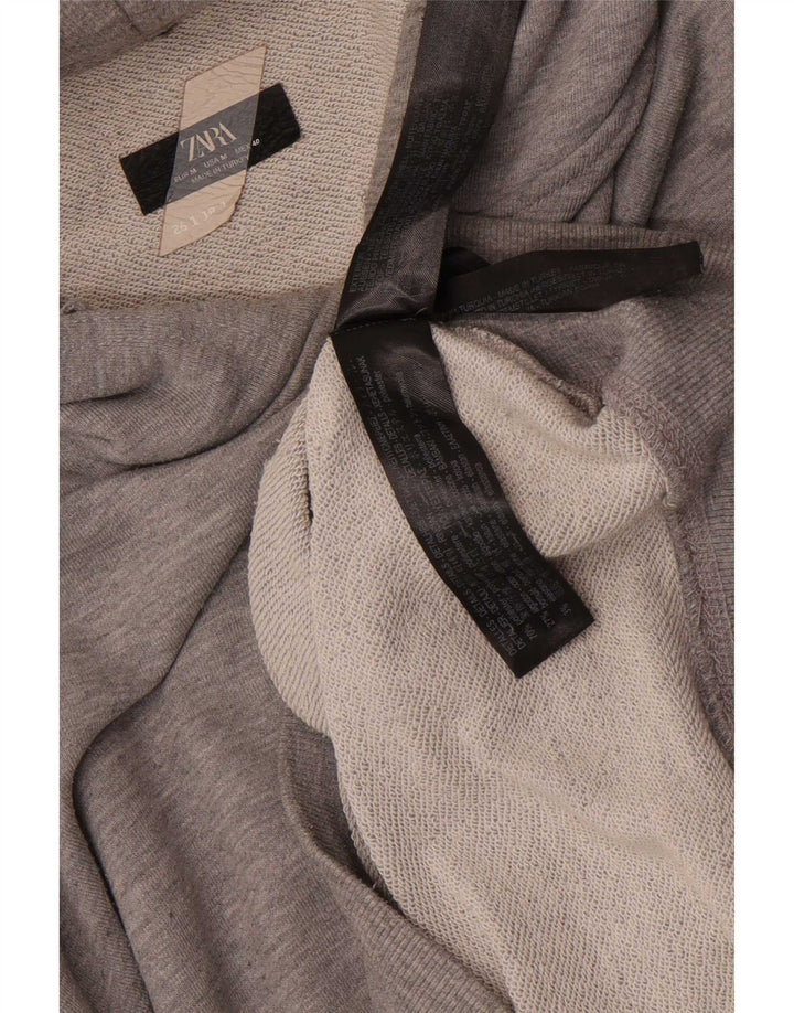Zara Herren Kapuzenpullover Mittelgraues Polyester