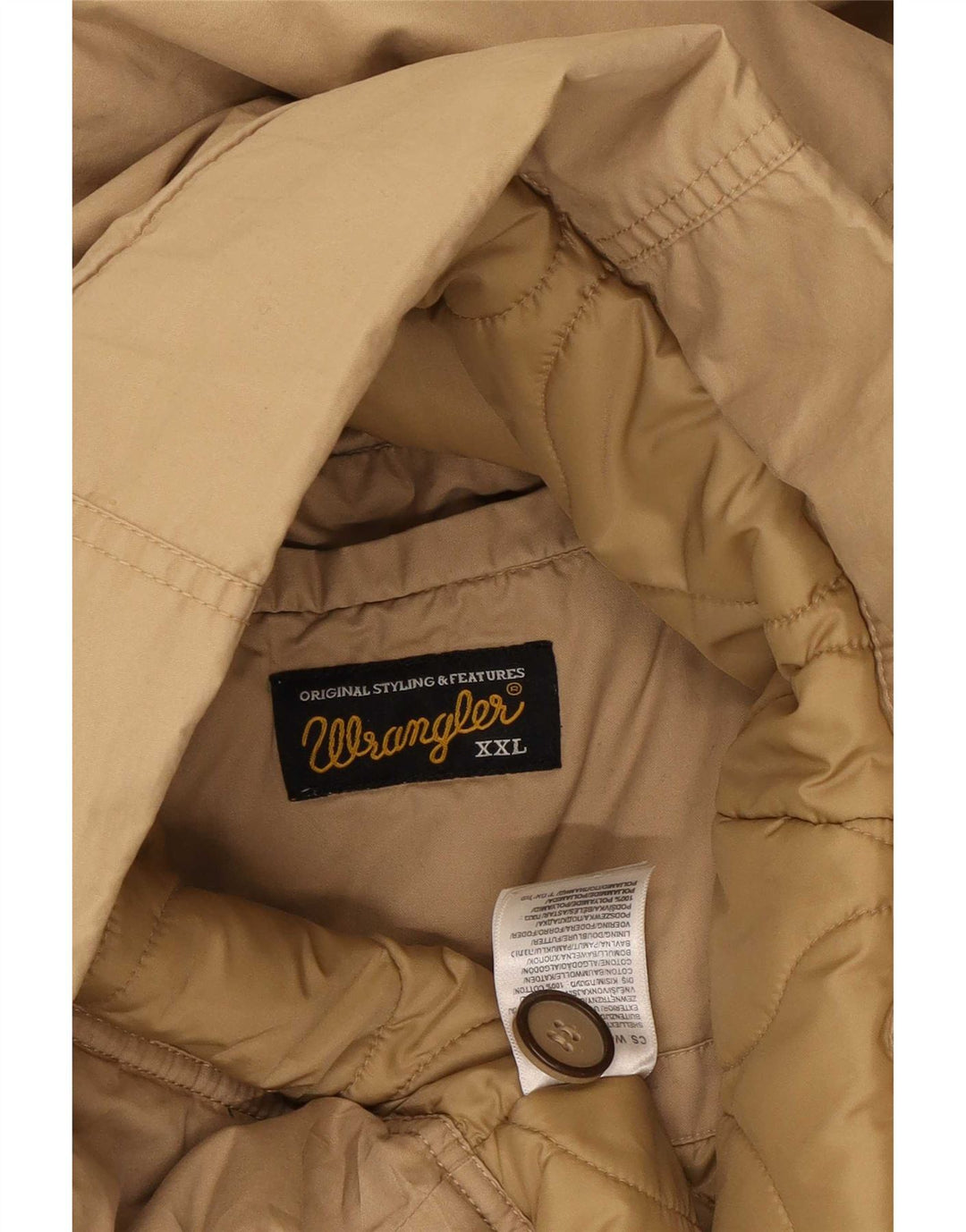 Wrangler Herren-Parka mit Kapuze, UK 44, 2XL, Beige, Polyamid