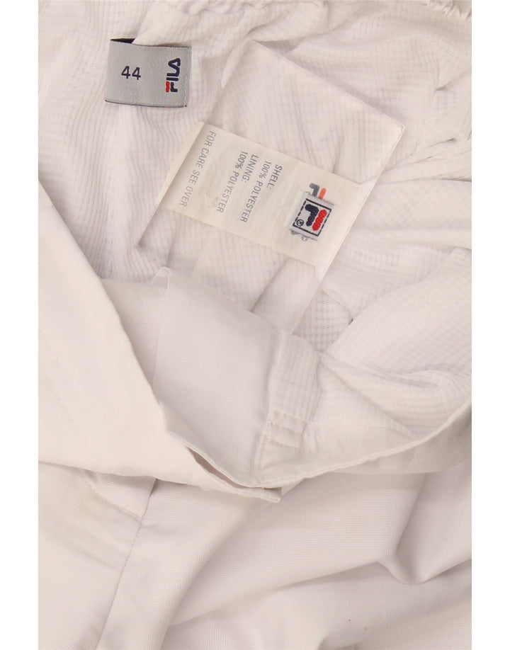 FILA Damen gerade Chinohose IT 44 Medium W30 L31 Weiß Polyester