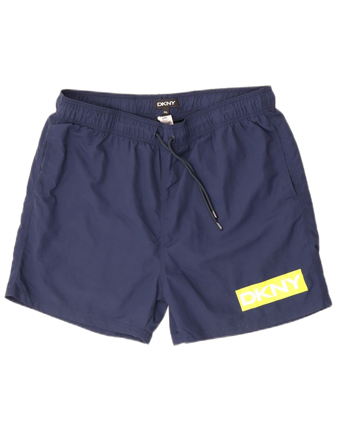 Dkny Herren Badeshorts mit Grafik, 2XL, Marineblau, Polyamid