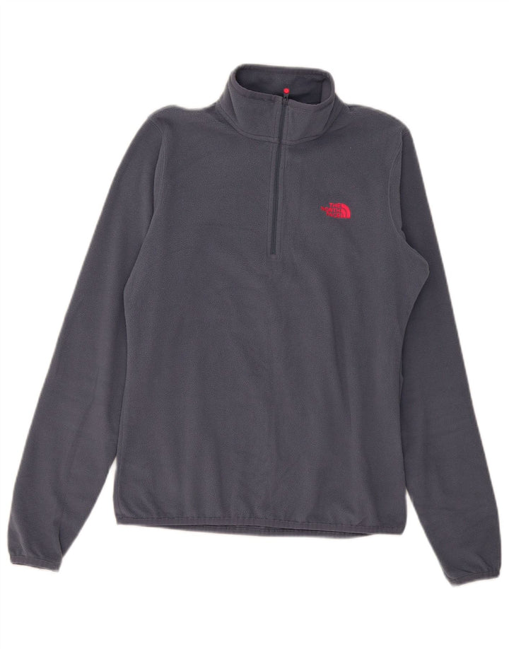 The North Face Damen-Fleecepullover mit Reißverschluss am Hals, UK 10, Größe S, Grau, Polyester