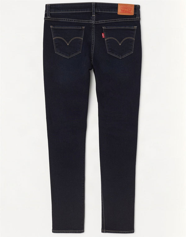 Levi's Damen 711 Skinny Jeans W28 L30 Marineblaue Baumwolle