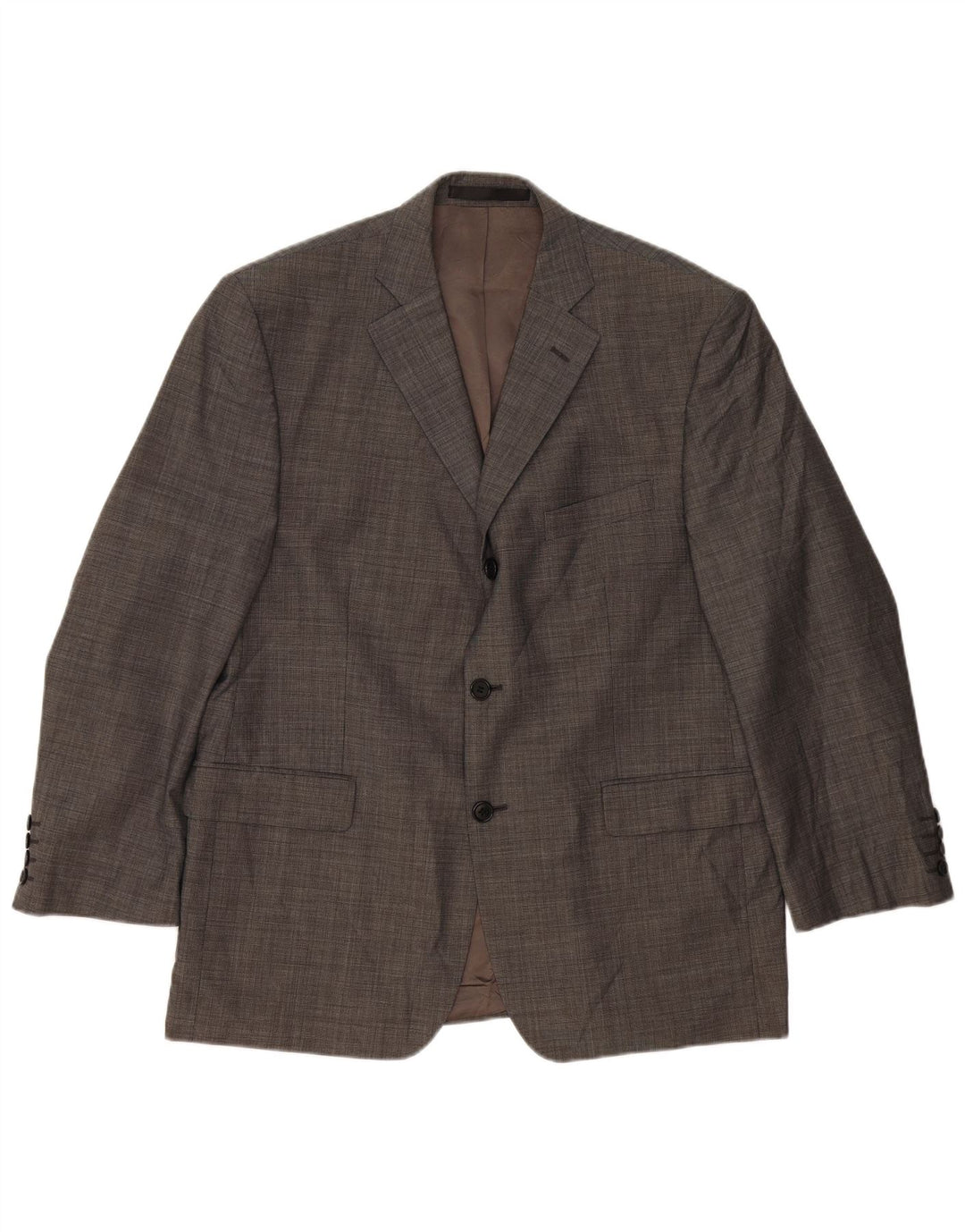 Marks & Spencer Herren-Blazer mit 3 Knöpfen, UK 42, XL, graue Schurwolle